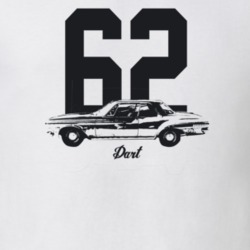 1962 Dart Side View With Year And Model Light Color T Shirt