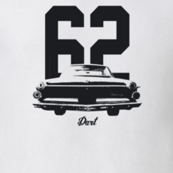 1962 Dart Rear View With Year And Model Light Color T Shirt