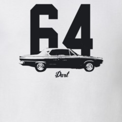 1964 Dart Side View With Year And Model Light Color T Shirt