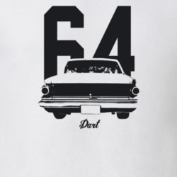 1964 Dart Rear View With Year And Model Light Color T Shirt