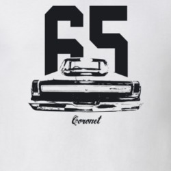 1965 Coronet Rear View With Year And Model Light Color T Shirt