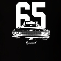 1965 Coronet Grill View With Year And Model Dark Color T Shirt