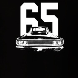 1965 Coronet Grill View With Year Dark Color T Shirt