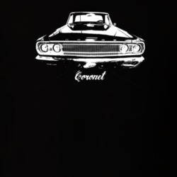 1965 Coronet Grill View With Model Dark Color T Shirt
