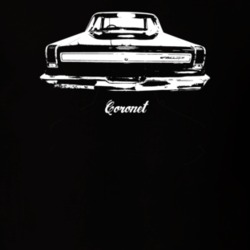 1965 Coronet Rear View With Model Dark Color T Shirt