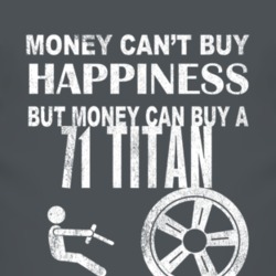 Money Cant Buy Happiness 1971 Chevy Titan Dark Distressed T Shirt