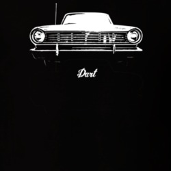 1965 Dart Grill View With Model Dark Color T Shirt