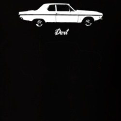 1965 Dart Side View With Model Dark Color T Shirt