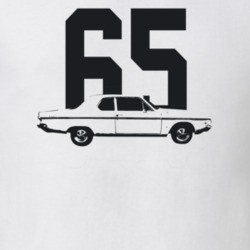 1965 Dart Side View With Year Light Color T Shirt