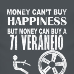Money Cant Buy Happiness 1971 Chevy Veraneio Dark Distressed T Shirt