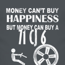 Money Cant Buy Happiness 1971 CJ 6 Dark Distressed T Shirt