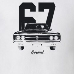 1967 Coronet Grill View With Year And Model Light Color T Shirt