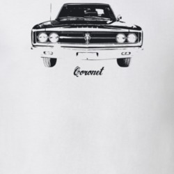 1967 Coronet Grill View With Model Light Color T Shirt