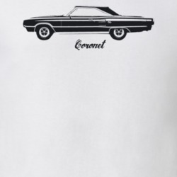 1967 Coronet Side View With Model Light Color T Shirt