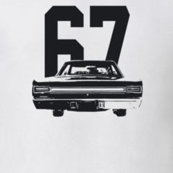 1967 Coronet Rear View With Year Light Color T Shirt