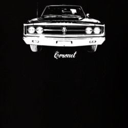 1967 Coronet Grill View With Model Dark Color T Shirt