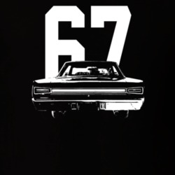1967 Coronet Rear View With Year Dark Color T Shirt