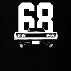 1968 Coronet Grill View With Year Dark Color T Shirt