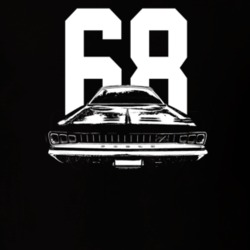 1968 Coronet Rear View With Year Dark Color T Shirt