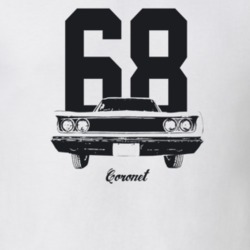 1968 Coronet Front View With Year And Model Light Color T Shirt
