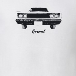 1968 Coronet Front View With Model Light Color T Shirt