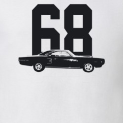 1968 Coronet Side View With Year Light Color T Shirt