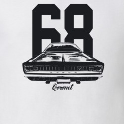 1968 Coronet Rear View With Year And Model Light Color T Shirt
