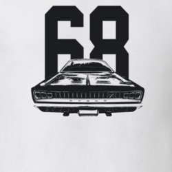 1968 Coronet Rear View With Year Light Color T Shirt