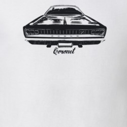 1968 Coronet Rear View With Model Light Color T Shirt