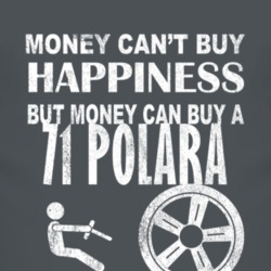 Money Cant Buy Happiness 1971 DODGE POLARA Dark Distressed T Shirt
