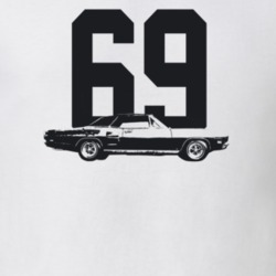 1969 Coronet Side View With Year Light Color T Shirt