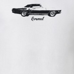 1969 Coronet Side View With Model Light Color T Shirt