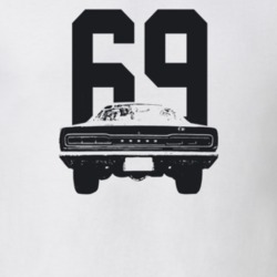 1969 Coronet Rear View With Year Light Color T Shirt