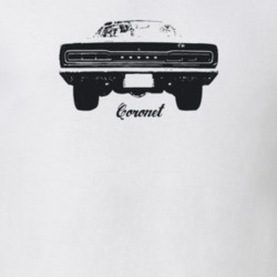 1969 Coronet Rear View With Model Light Color T Shirt