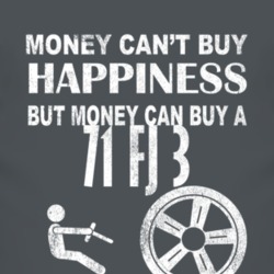 Money Cant Buy Happiness 1971 FJ 3 Dark Distressed T Shirt