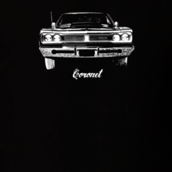 1969 Coronet Grill View With Model Dark Color T Shirt