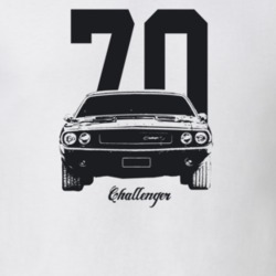 1970 Challenger Grill View With Year And Model Light Color T Shirt