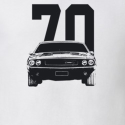 1970 Challenger Grill View With Year Light Color T Shirt
