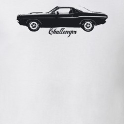 1970 Challenger Side View With Model Light Color T Shirt