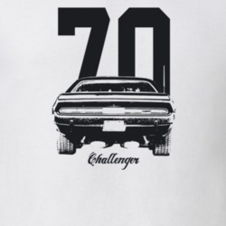 1970 Challenger Rear View With Year And Model Light Color T Shirt