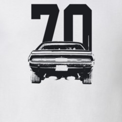 1970 Challenger Rear View With Year Light Color T Shirt