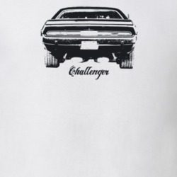 1970 Challenger Rear View With Model Light Color T Shirt