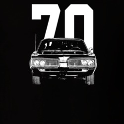 1970 Coronet Grill View With Year Dark Color T Shirt