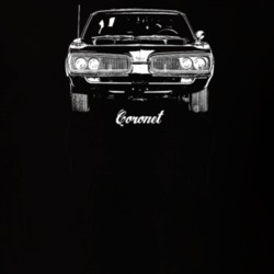 1970 Coronet Grill View With Model Dark Color T Shirt