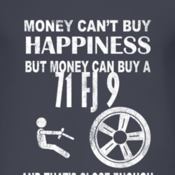 Money Cant Buy Happiness 1971 FJ 9 Dark Distressed T Shirt