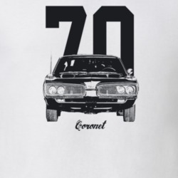 1970 Coronet Grill View With Year And Model Light Color T Shirt