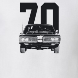 1970 Coronet Grill View With Year Light Color T Shirt