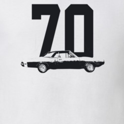 1970 Coronet Side View With Year Light Color T Shirt