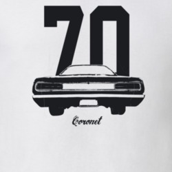 1970 Coronet Rear View With Year And Model Light Color T Shirt