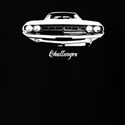 1971 Challenger Grill View With Model Dark Color T Shirt
